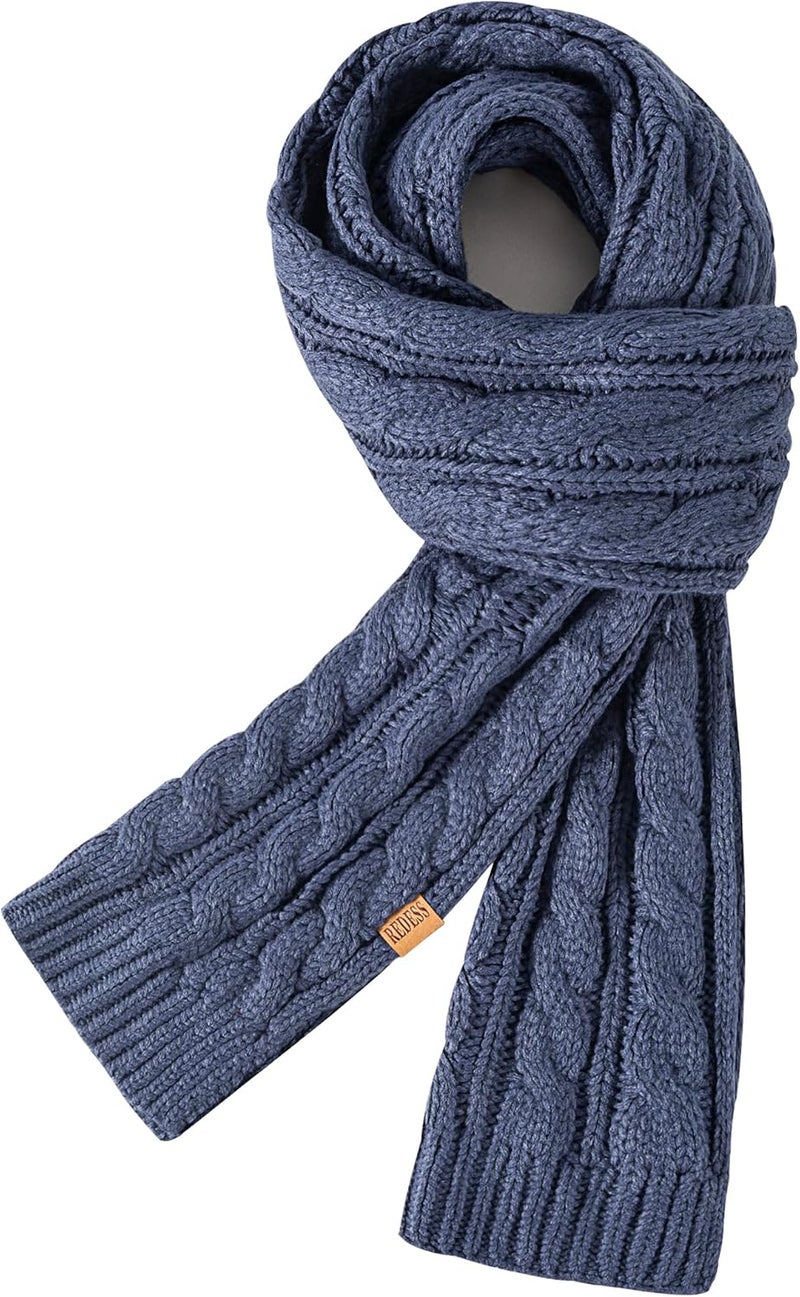 REDESS Women's Big Knit Scarf Winter Warm Long Wrap Cashmere Wool Thick Winter Large Chunky Scarf for Women - Image 1